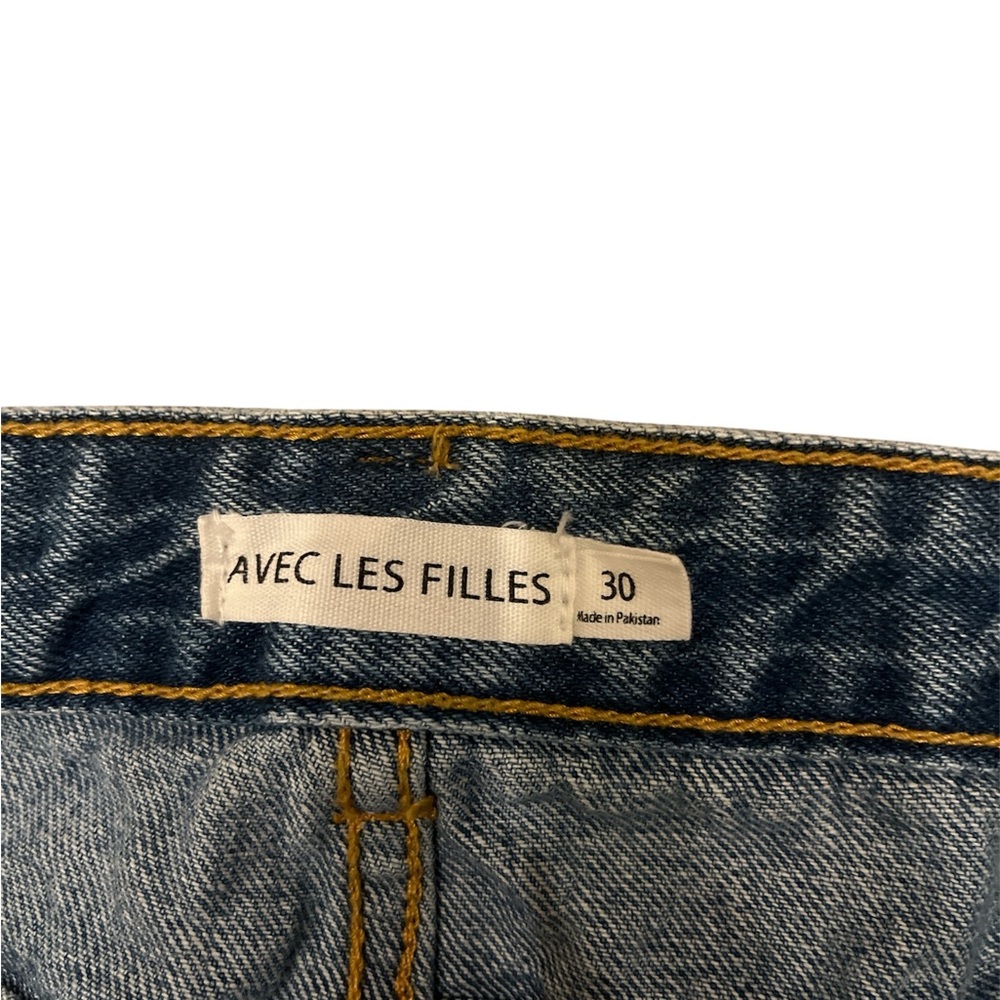 Avec Les Filles Women’s Blue Straight Leg Jeans - Picture 6 of 6